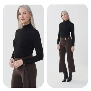 SOLD  Joseph Ribkoff Black Studded Sweater Top